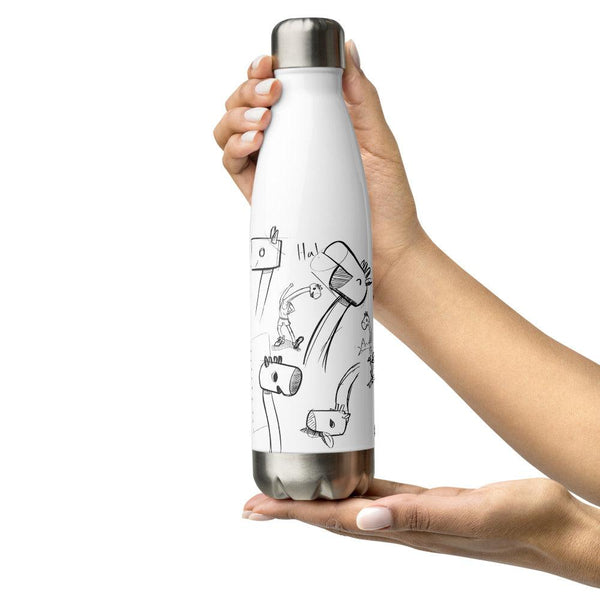 בקבוק תרמי- בילי הג'ירפה, סקיצות שחור לבן - Tomski Design