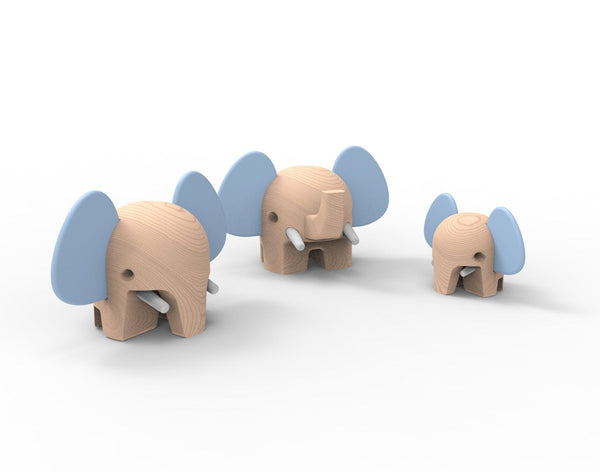 Elephamily- Wooden elephant family - Tomski Design